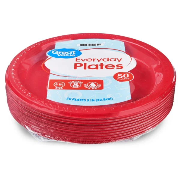 G V Everyday Disposable Plastic Plates