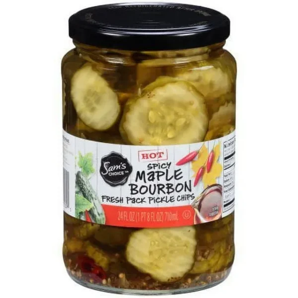 Spicy Maple Bourbon Pickle Chips